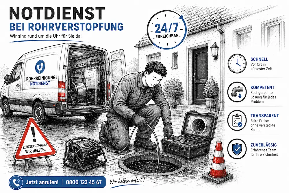 Notdienst bei Rohrverstopfung