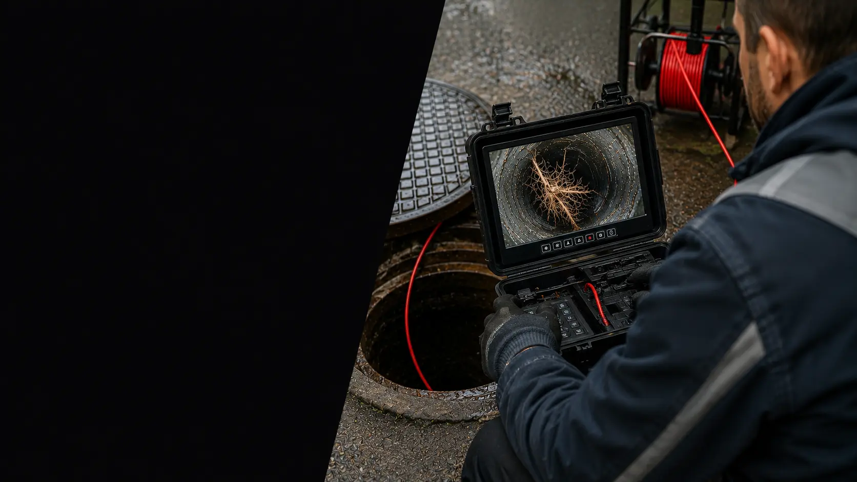 Kanal mit Wurzeleinwuchs