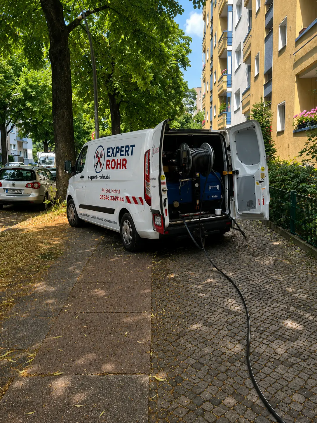 ExpertRohr Fahrzeug im Einsatz